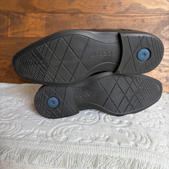 Ecco Men's Melbourne Wing Tip Oxford Shoes Sz 8 Cocoa Brown Office Comfort EUC - Picture 9 of 13